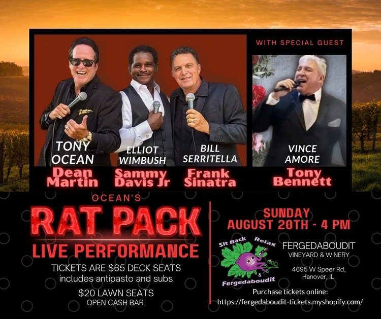 Oceans Rat Pack • What to Do in Galena IL, Live Music, Shows & Events